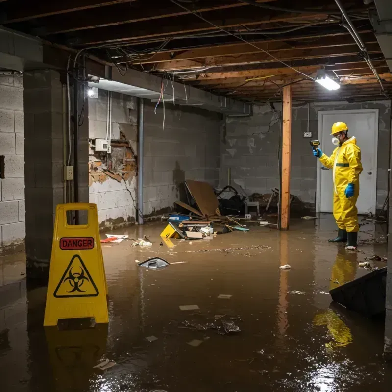 Flooded Basement Electrical Hazard in Laughlin Air Force Base, TX Property